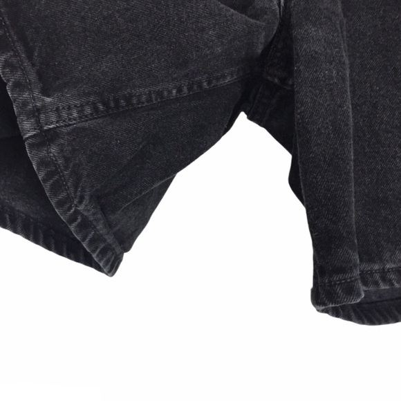 LEVI’S Jean Shorts Vintage 90s Ultra High Waist Black Wash Denim Size 8 Regular - Picture 9 of 13